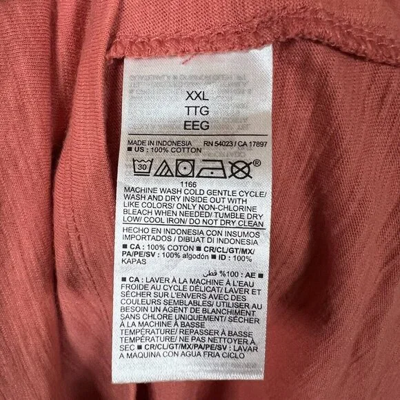 Old Navy Waist-Defined Slub Knit Mini T-Shirt Dress in Sugar Poppy Women's XXL - Picture 6 of 8